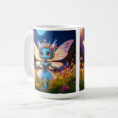 Pixie Robot Ballerina Dansend in de Wilde Bloemen Koffiemok (Voorkant links)