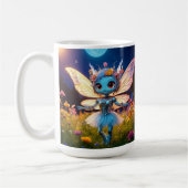Pixie Robot Ballerina Dansend in de Wilde Bloemen Koffiemok (Links)