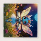 Pixie Robot Ballerina Dansend in de Wilde Bloemen Legpuzzel (Horizontaal)