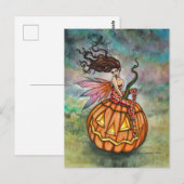 Pixie van Halloween Feeënkunst door Molly Harrison Briefkaart (Voorkant / Achterkant)