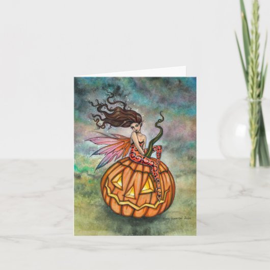 Pixie van Halloween Feeënkunst door Molly Harrison Kaart (Voorkant)