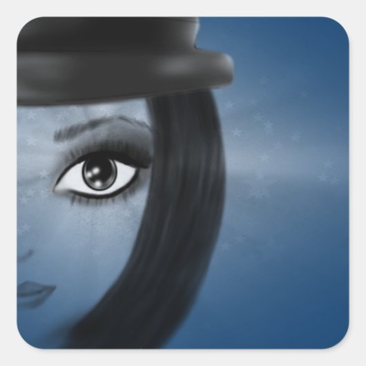 Pixie Vierkante Sticker (Voorkant)