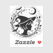 Pixie Witch Wiccan toverheksen Halloween Sticker (Vel)