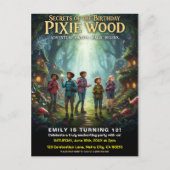 Pixie Wood Magische Verjaardagsfeestje Briefkaart (Voorkant)