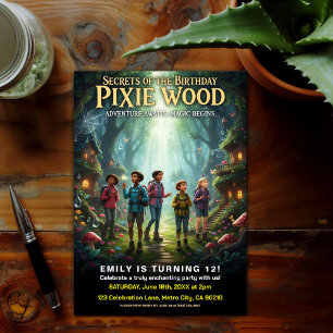 Pixie Wood Magische Verjaardagsfeestje Kaart