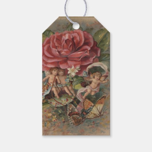 Pixies, Angels, Vlinders & Bloemen Cadeau Label Cadeaulabel (Voorkant)