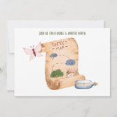 Pixies en Piraten Themafeest Uitnodiging (Achterkant)