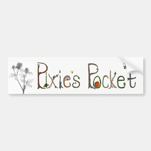 Pixie's Pocket Logo Bumpersticker (Voorkant)