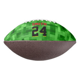 Pixilated Grass Speler Naam Nummer Cool American Football
