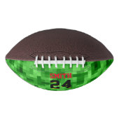 Pixilated Grass Speler Naam Nummer Cool American Football (Voorkant)