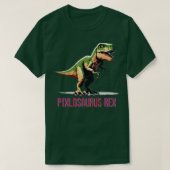 Pixlosaurus Rex the Retro Beast T-shirt (Design voorkant)