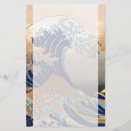 PixPix, Great Wave, Hokusai, 飾 の 神 Dezines 北 Dezin Briefpapier (Voorkant)