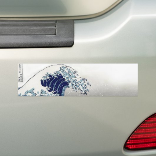 PixPix, Great Wave, Hokusai, 飾 の 神 Dezines 北 Dezin Bumpersticker (Op auto)