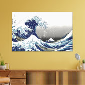 PixPix, Great Wave, Hokusai, 飾 の 神 Dezines 北 Dezin Canvas Afdruk (Insitu (Woonkamer))