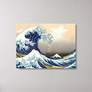 PixPix, Great Wave, Hokusai, 飾 の 神 Dezines 北 Dezin Canvas Afdruk