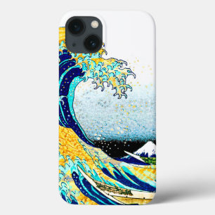 PixPix, Great Wave, Hokusai, 飾 の 神 Dezines 北 Dezin iPhone 13 Hoesje