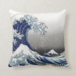 PixPix, Great Wave, Hokusai, 飾 の 神 Dezines 北 Dezin Kussen