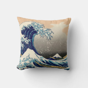 PixPix, Great Wave, Hokusai, 飾 の 神 Dezines 北 Dezin Kussen