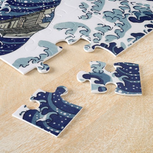 PixPix, Great Wave, Hokusai, 飾 の 神 Dezines 北 Dezin Legpuzzel (Zijkant)
