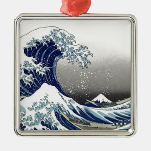 PixPix, Great Wave, Hokusai, 飾 の 神 Dezines 北 Dezin Metalen Ornament
