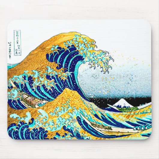 PixPix, Great Wave, Hokusai, 飾 の 神 Dezines 北 Dezin Muismat (Voorkant)