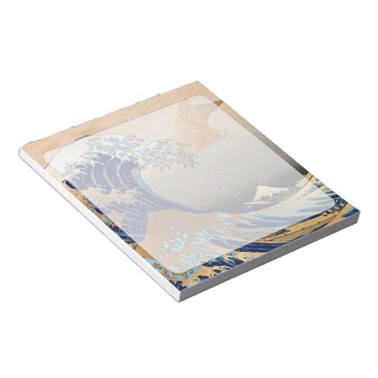 PixPix, Great Wave, Hokusai, 飾 の 神 Dezines 北 Dezin Notitieblok (Schuin)