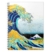 PixPix, Great Wave, Hokusai, 飾 の 神 Dezines 北 Dezin Notitieboek (Voorkant)
