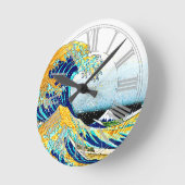 PixPix, Great Wave, Hokusai, 飾 の 神 Dezines 北 Dezin Ronde Klok (Hoek)