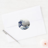 PixPix, Great Wave, Hokusai, 飾 の 神 Dezines 北 Dezin Ronde Sticker (Envelop)