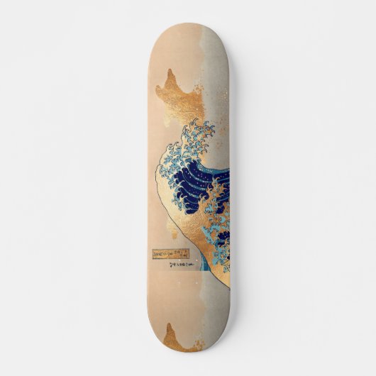 PixPix, Great Wave, Hokusai, 飾 の 神 Dezines 北 Dezin Skateboard (Voorkant)