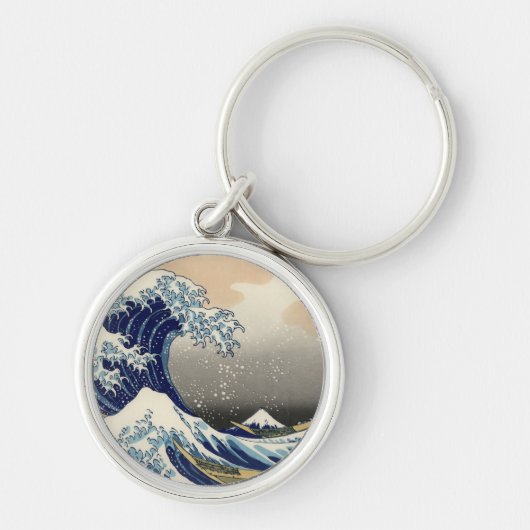 PixPix, Great Wave, Hokusai, 飾 の 神 Dezines 北 Dezin Sleutelhanger (Voorkant)
