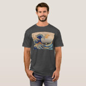 PixPix, Great Wave, Hokusai, 飾 の 神 Dezines 北 Dezin T-shirt (Voorkant volledig)