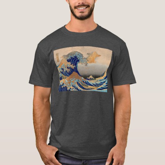 PixPix, Great Wave, Hokusai, 飾 の 神 Dezines 北 Dezin T-shirt (Voorkant)