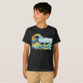 PixPix, Great Wave, Hokusai, 飾 の 神 Dezines 北 Dezin T-shirt (Voorkant volledig)
