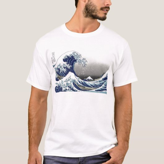 PixPix, Great Wave, Hokusai, 飾 の 神 Dezines 北 Dezin T-shirt (Voorkant)