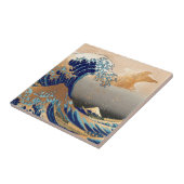 PixPix, Great Wave, Hokusai, 飾 の 神 Dezines 北 Dezin Tegeltje (Zijkant)