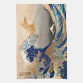PixPix, Great Wave, Hokusai, 飾 の 神 Dezines 北 Dezin Theedoek (Verticaal)