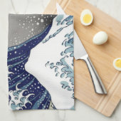 PixPix, Great Wave, Hokusai, 飾 の 神 Dezines 北 Dezin Theedoek (Quarter Fold)
