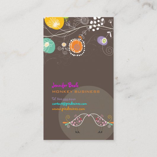 PixZines-kleuter-vogels/dij-kleur-♥-♥ Visitekaartje (Achterkant)