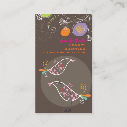 PixZines-kleuter-vogels/dij-kleur-♥-♥ Visitekaartje (Voorkant)