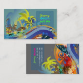 PixZines surfers, Hawaii Dezines ♥ bij zonsonderg Visitekaartje (Voorkant / Achterkant)