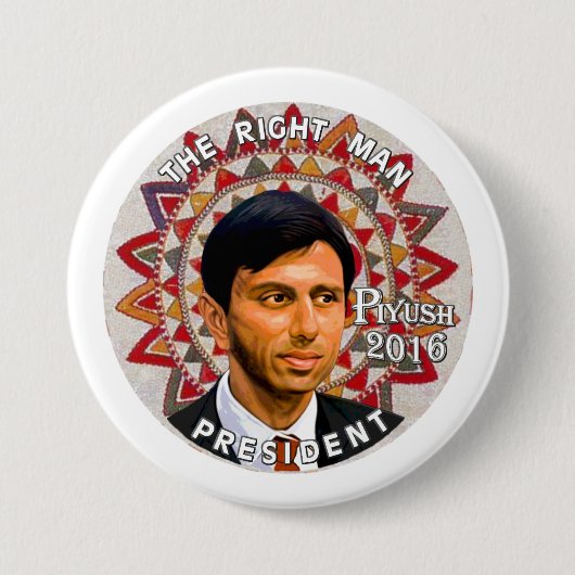 Piyush "Bobby" Jindal voor president 2016 Ronde Button 7,6 Cm (Voorkant)