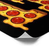 Pizza 11e verjaardag 11 jaar oud feest Pet Bday Bo Poster (Hoek)