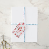 Pizza 1e hand geschreven getrokken plakje leuke ve cadeaulabel (Met Touw)