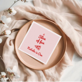 Pizza 1e hand geschreven getrokken plakje leuke ve servet