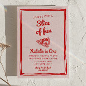 Pizza 1e hand getrokken plakje leuke foto verjaard kaart