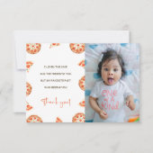 Pizza 1e Verjaardagsfeestje Dank je kaart (Voorkant)