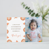 Pizza 1e Verjaardagsfeestje Dank je kaart (Staand voorkant)