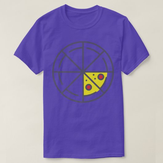 Pizza 2 Slices Cheese Pepperoni Funny Geometric Fo T-shirt (Design voorkant)