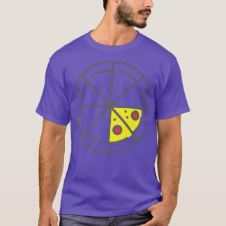 Pizza 2 Slices Cheese Pepperoni Funny Geometric Fo T-shirt